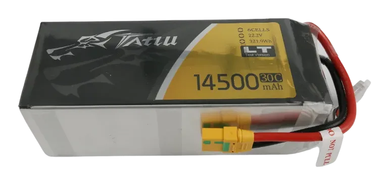 Grepow Tattu Low-Temperature 14500mAh 6S 22.2V 30C Lipo Drone Battery