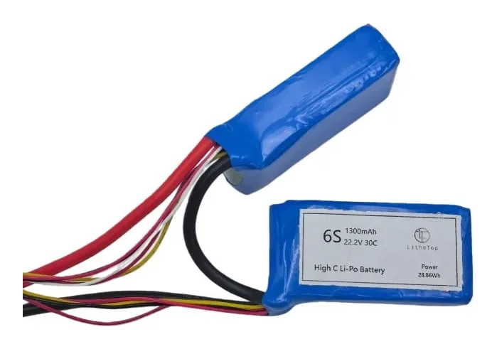 Litop High-C Rate Battery 6S 1300mAh 22.2V 30C